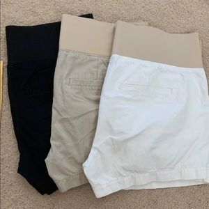 Loft maternity shorts 3 pairs